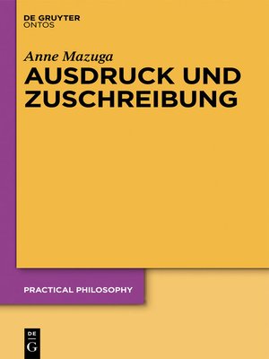 cover image of Ausdruck und Zuschreibung